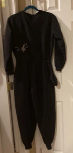 Vintage Warner Bros. Looney Tunes Tweety Bird ROMPER JUMPSUIT SZ M 1990s black - Picture 1 of 10