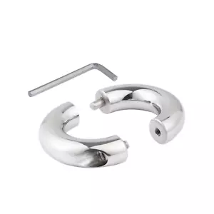 Stainless Steel Metal Cock Ring Scrotum Testicle Lock Penis Delay Male Sex Toy - Picture 1 of 5