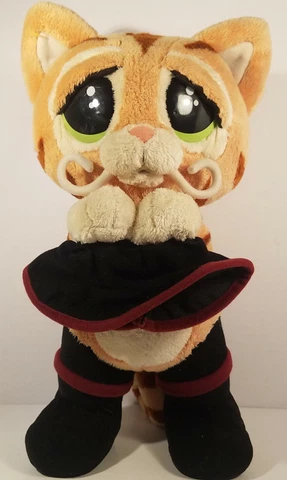 Dreamworks Shrek Puss N Boots Plush Cat Talking Interactive Stuffed Animal 14" Cover