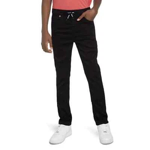Levi's Skinny Knit Pull On Pants Big Boys' 18R Black Drawstring Elastic Waist - Picture 1 of 17