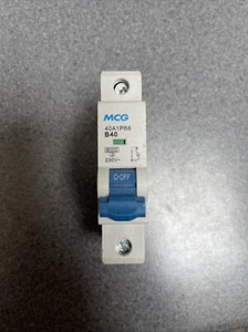 MCG MCB 40 AMP einpoliger Schutzschalter Typ B 40A B40 SP640B 40A1PB6 Leitungsschutzschalter - Bild 1 von 6