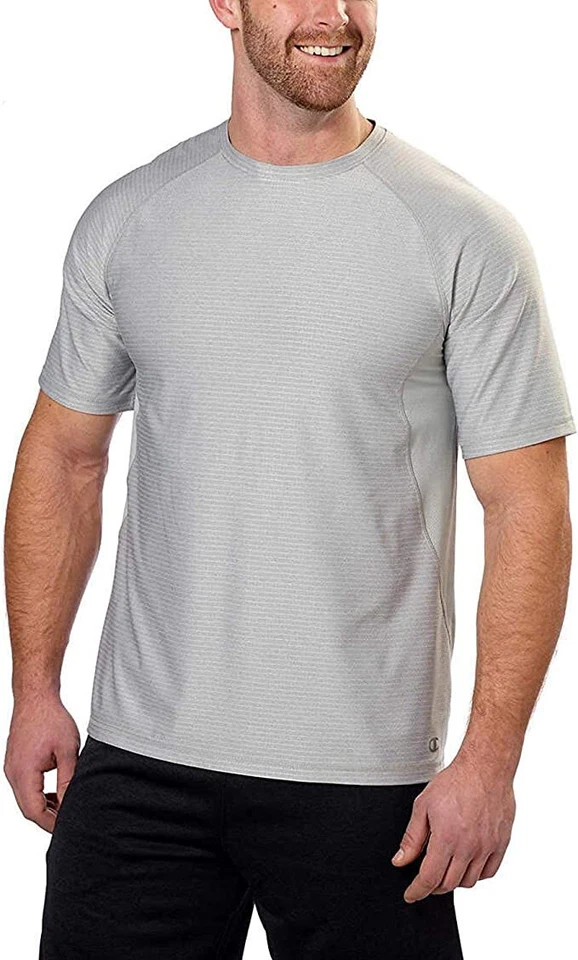 Champion Vapor Mens Size M Performance Oxford Grey Tee Lightweight T-shirt