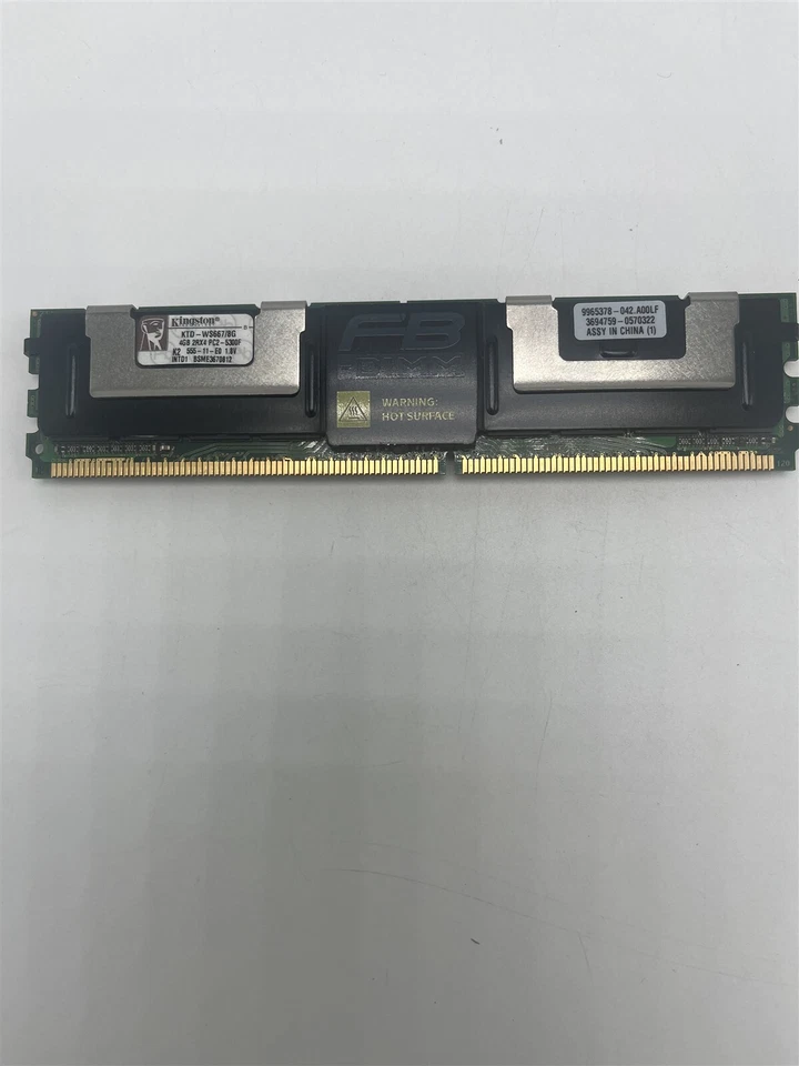 Kingston 4GB 2Rx4 PC2-5300F-555-11-EQ Black Heatsink RAM - Image 1 of 1
