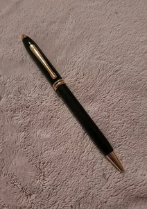 Vtg Cross Townsend Black W/ Gold Plated Trim Ball Point Pen Needs Ink USA Made. - Picture 1 of 17