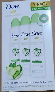 Dove Advanced Care 3 Pack Cool Essentials Dry Spray Antiperspirant Deodorant . - Picture 1 of 1