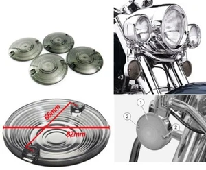 4x For Harley Touring Road King Electra Glide Turn Signal Light Flat Smoked Lens - Picture 1 of 12