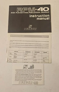 Manual Only for Rare Vintage Suzuki Rpm-40 Analog Drum Machine **Manual Only** - Picture 1 of 2