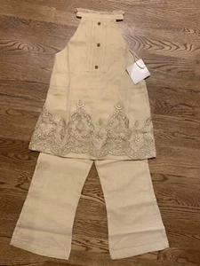 NWT Well Dressed Wolf Gold Gigi Boutique HTF Girls Size 7 - Picture 1 of 1