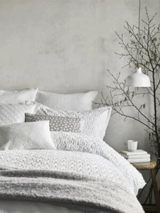 BEDECK MURMUR Nara Double Jacquard Duvet Cover Cloud Grey RRP £120 - Picture 1 of 3