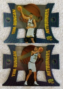 Tim Duncan 1997 Press Pass Net Burners Die Cut #NB1 & #NB36 Rookie RC - Picture 1 of 7