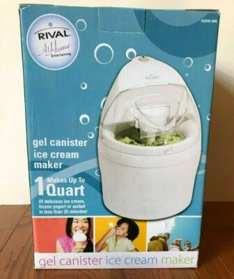 Rival Electric 1 cuarto de galón bote de gel máquina de helados, yogur congelado, Sherbet NUEVO Foto 1 de 4