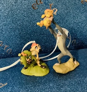 SET OF 2 SMALL DISNEY LION KING CHRISTMAS TREE DECORATIONS - Picture 1 of 3
