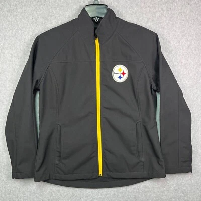 Chaqueta Steelers para mujer L negra G-III bordada cremallera completa ropa del equipo de la NFL NUEVA SIN ETIQUETAS Foto 1 de 4