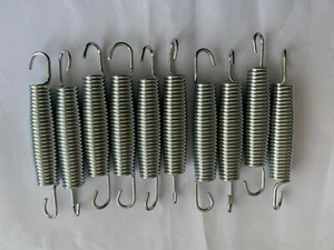 10 x Trampolín Spring Heavy Duty Double Hook Spring Stretchable Anti-Rust Steel - Imagen 1 de 4