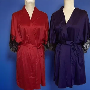 ¡NUEVO! ¡BATAS DE ENCAJE ROJO Y MORADO NATORI!/GRANDE/PRECIO DE VENTA SUGERIDO POR EL FABRICANTE 320 $ - Imagen 1 de 8