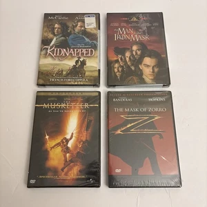 4 Adventure DVDs, The Mask of Zorro (1998), The Musketeer (2001), Kidnapped  - Picture 1 of 11
