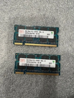 Hynix 8GB (2x4GB) PC2-6400S 2Rx8 Laptop DDR2 HMP351S6AFR8C-S6 AB *Tested working - Image 1 of 2