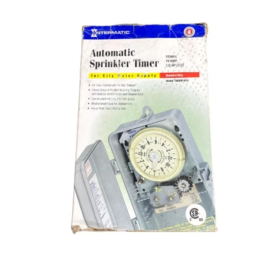 Intermatic T8805P101C 125-V Irrigation/Sprinkler Timer Switch w/ 14-Day Skipper - Image 1 of 4