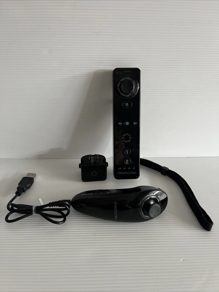 Memorex Game Controller Remote Motion Plus For Nintendo Wii With Nunchuck Black - Image 1 of 4