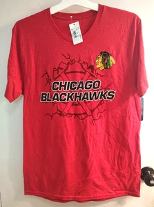 NHL Chicago Blackhawks Red Short sleeve T Shirt Sz. MedNew w/ Tags MSRP 19.99 - Picture 1 of 7