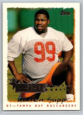1995 Topps Football #229 Warren Sapp RC - En muy buena condición - Tampa Bay Buccaneers Foto 1 de 2