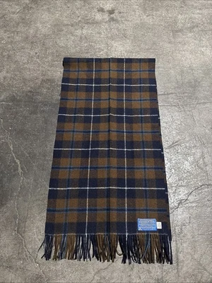 Bufanda vintage Pendelton 100 % lana virgen tartán a cuadros flecos EE. UU. Foto 1 de 4