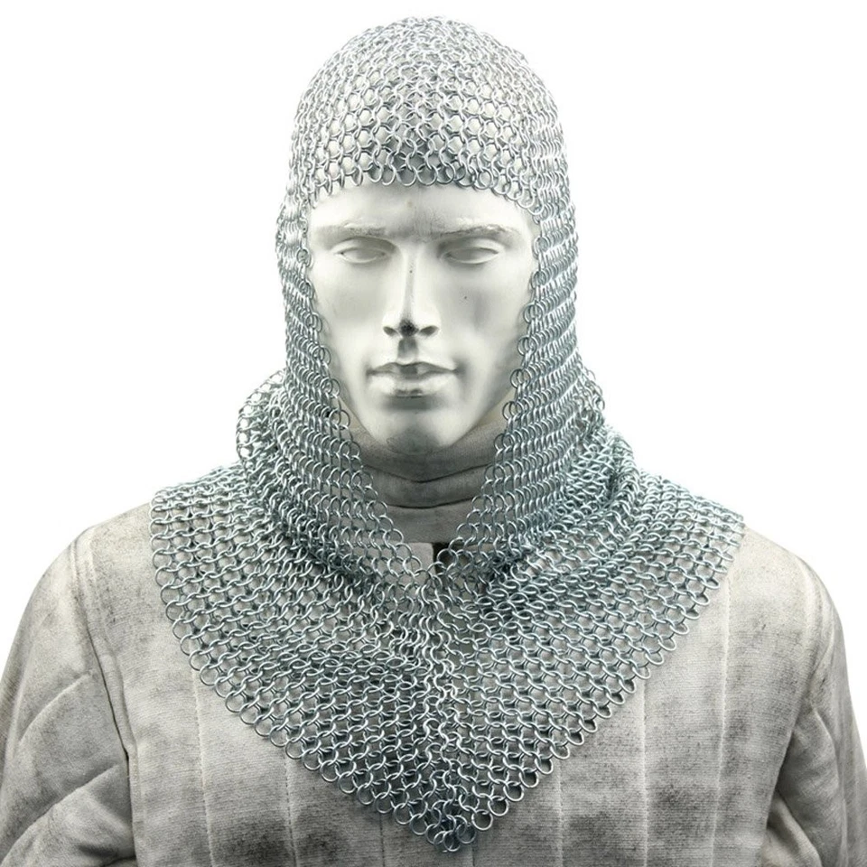 Battle Ready Stainless Steel Chain Mail Sporting Goods Collectible Coif Armor