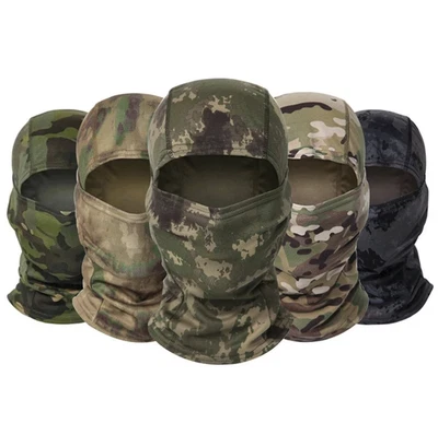 1pc Camouflage Full Face Balaclava Mask Polyester Outdoor Cycling Ski - NEW