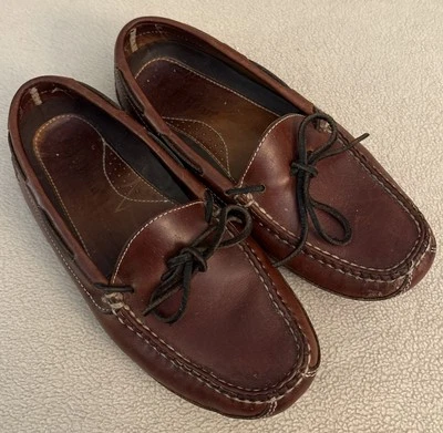 Vintage L.L. Mocasines Zapatilla Cuero Bean Doble Suela Para Mujer Talla 8 *LEER* Foto 1 de 4