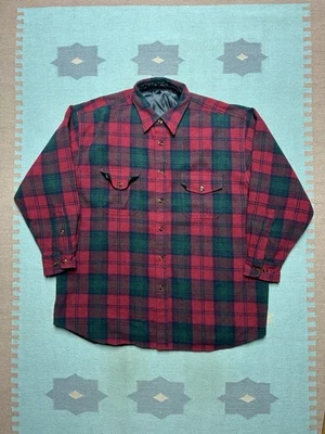 Vintage long sleeve button shirt wool blend plaid tartan board shirt men’s XXL - Image 1 of 4