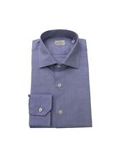 Bagutta Cotton French Collar Shirt  -  Shirts  - Light Blue