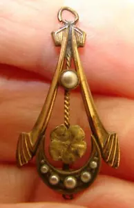 Vintage Saatperlen mittigem Mohn Lavalier Anhänger - Bild 1 von 3