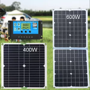 Kit de dos paneles solares de 600 W 12 V cargador de batería con controlador 100A barco caravana - Imagen 1 de 63
