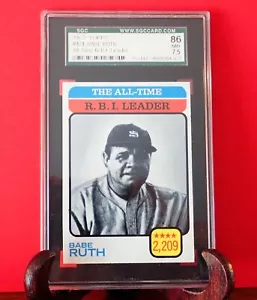 1973 Topps #474 BABE RUTH ** All Time RBI Leader ** SGC 7.5 NM+ ** - Picture 1 of 2