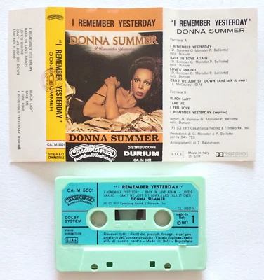 Mc Donna Summer I Remember Yesterday Musicassetta Disco Funk Italy 1977 (P) - Immagine 1 di 2