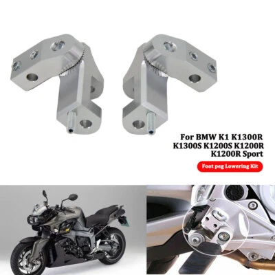For BMW K1 K1300R K1300S K1200S K1200R K1200R Sport Foot peg Lowering Kit - Image 1 of 4