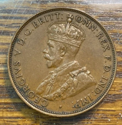 1931 Key Australia Penny Nice Original AU KM-23 Mintage 494K CHRC - Image 1 of 2