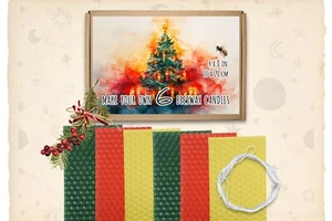 BeesWax Candle Making Kit, Pure BeesWax Candle Rolling, Christmas Candles DIY - Picture 1 of 7