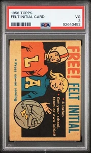 1958 Topps - Felt Initial Card - PSA 3 - 0452 - Picture 1 of 2