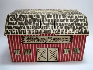 Alte Vintage Hickory Farms Pappe Fleisch/Käse Box Scheune groß - Bild 1 von 8