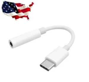 Type C to 3.5 mm Headphone AUX Adapter for Samsung Galaxy Note 10 20 S21 Ultra - Picture 1 of 3