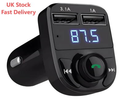 Bluetooth FM Transmitter Car Wireless Bluetooth Radio Adapter Support Hands-Free - Image 1 of 4