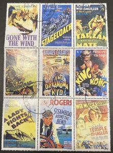 ST. THOMAS & PRINCIPALITY POSTAGE STAMPS CLASSIC AMERICAN MOVIES (9) USED-1995 - Picture 1 of 3