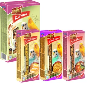 VITAPOL SET 3+1 Smakers-Kolben + Vollwertfutter für Wellensittiche