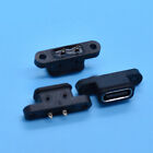 2pcs TYPEC 2Pin Waterproof Female USB C Socket Port Hole Fast Charge Interf*DY