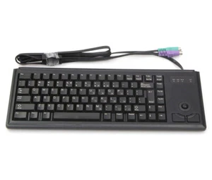CHERRY UltraSlim G84-4420 Keyboard - 83 Keys - QWERTY Layout - PS/2 - Black - Picture 1 of 1