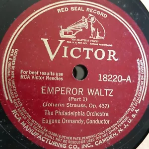 PHILADELPHIA Orchestra Emperor Waltz Victor 18220 12" 78 RPM - Picture 1 of 2