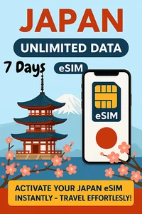 7 Days Best JAPAN Unlimited Data KDDI esim Data Travel e sim High-Speed 5G/4G ๐ถ - Picture 1 of 14