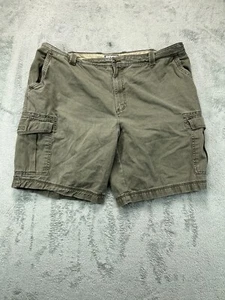IZOD Mens 42 Brown Cargo Shorts Khaki Twill Utility Pockets 100% Cotton Outdoor - Picture 1 of 8