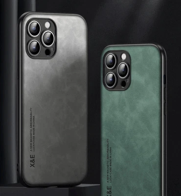 For iPhone 15 14 16E Plus SE 11 12 13 Pro Leather Magnetic Cover Protective Case - Image 1 of 4